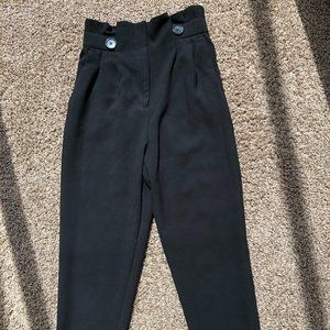 H&M Black High Waisted Slacks Size 4